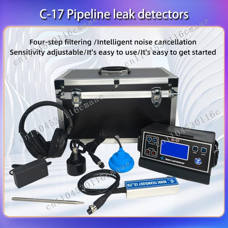 C-17 High Precision Water Leak Detector 5m Depth Probe Sensor IP55 Portable Handheld Indoor and Outdoor Pipe Water Leak Detector