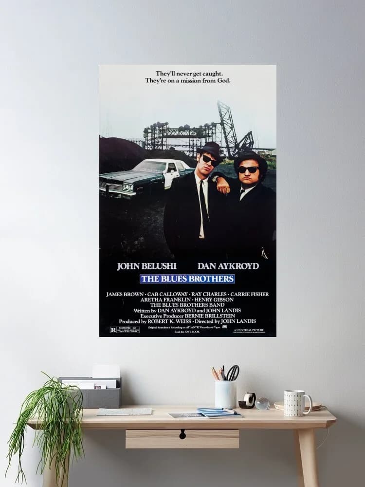 1980 The Blues Brothers Movie Canvas POSTER ,Home Decor Wall art painting