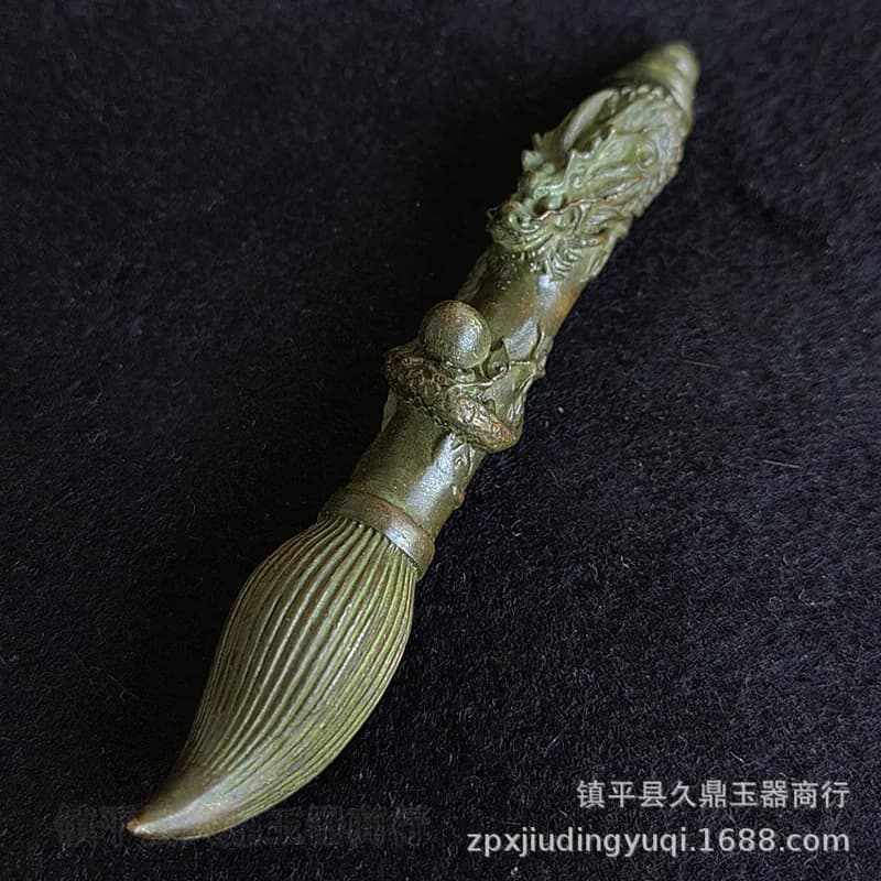 , antique miscellaneous , dragon pen, home and office ornaments, collectible bronze items