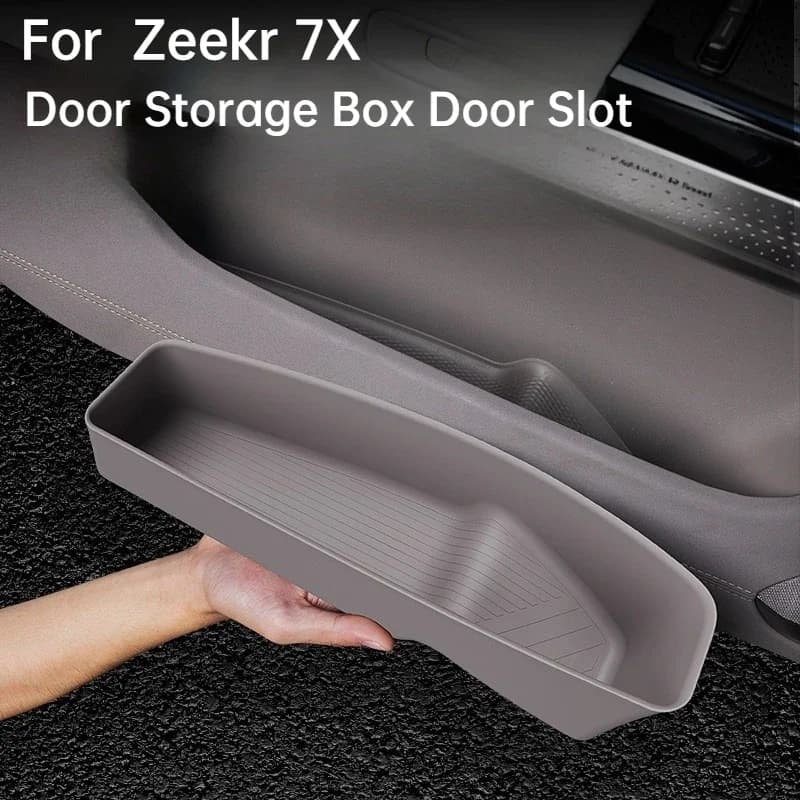 Fit For 25-26 Zeekr 7X Door Storage Box Silicone Liner Door Slot Mat Interior Modification Dustproof Car Accessories