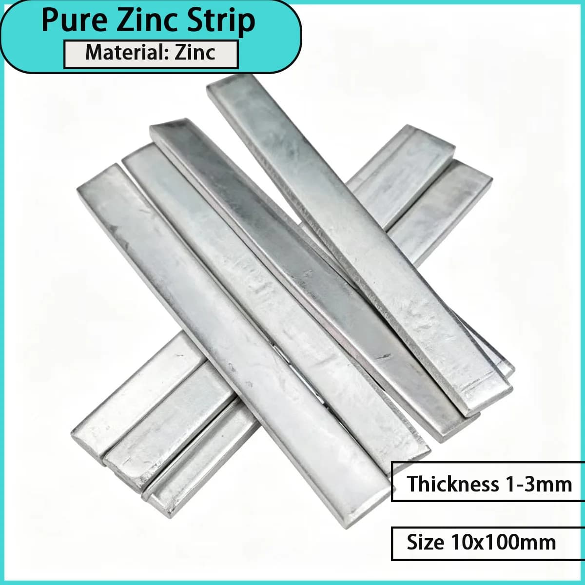 A Pure Zinc Strip with a Thickness of 1-3mm Is Used for Metal Electroplating Anodes, Anti-Corrosion Spraying Materials, Etc