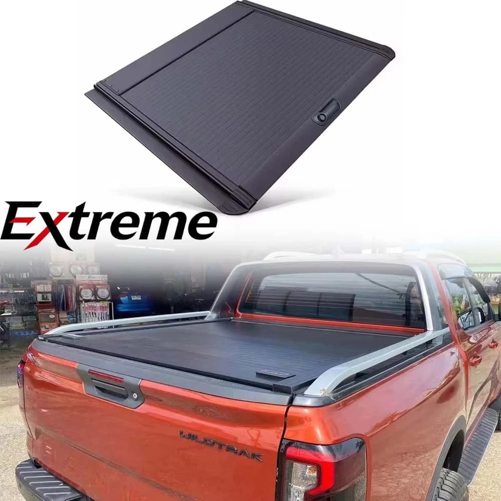 Aluminum Pickup Truck Bed Cover Hard Retractable Tonneau Cover Bed Roll-Up Cover for Ford Ranger