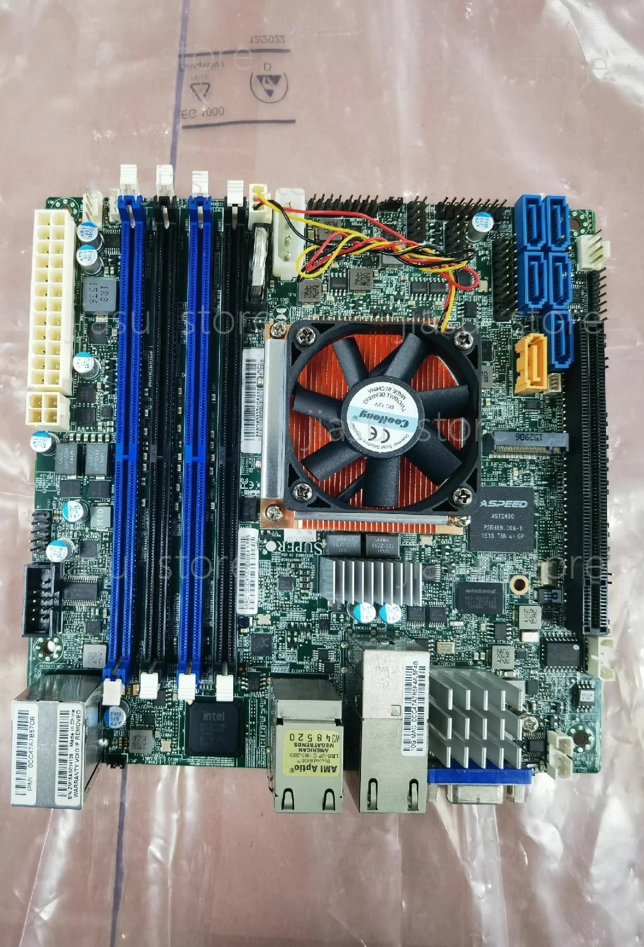 Mini ITX Server Motherboard X10SDV-TLN4F, Onboard 8 Core CPU NAS Mainboard with Dual Network Ports
