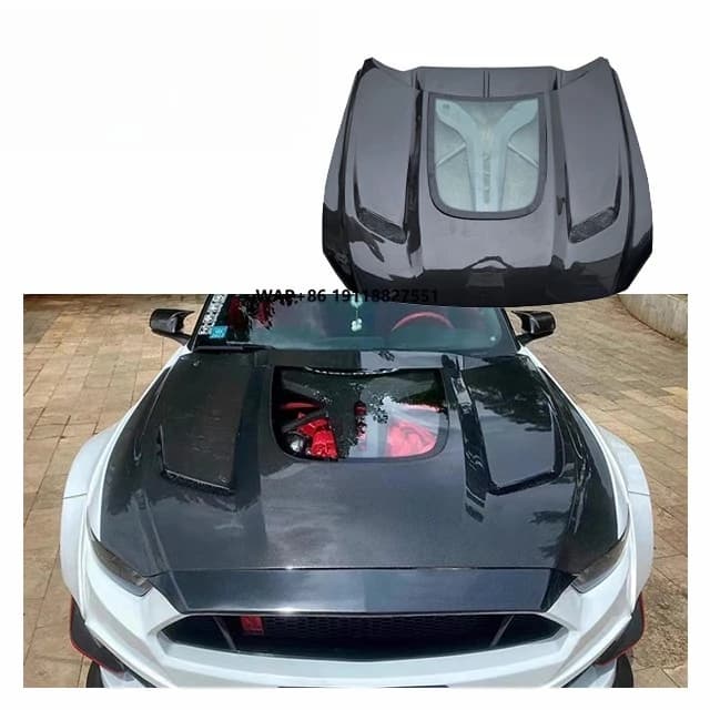 Carbon Dawn M1 Hood for  Mustang S550 15-23 Upgrade Dawn M1Style Body Kit Mustang Engine Bonnet Hood