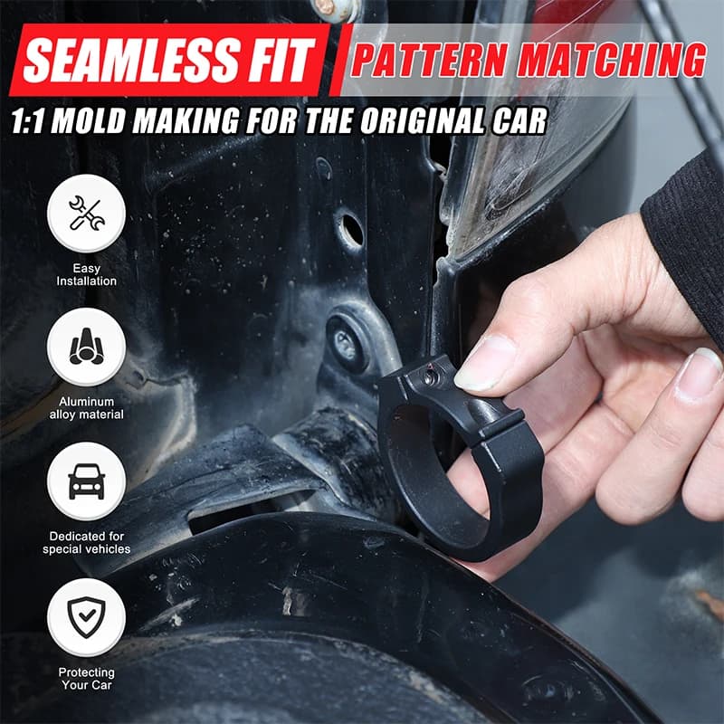 1piece set Aluminum alloy black For Toyota Tundra 2007-2021 car tailgate anti-theft ring car modification protection accessories