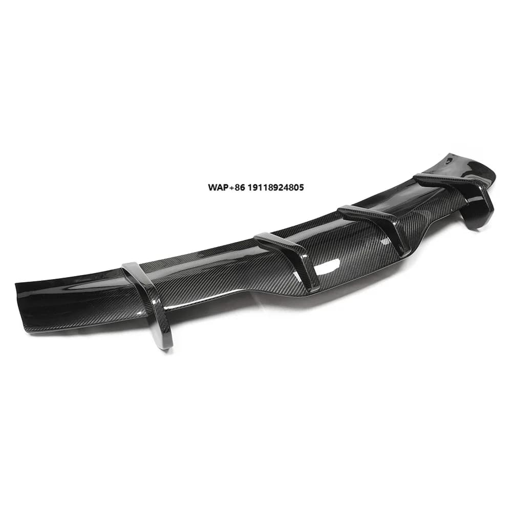 Real Carbon Fiber Rear Bumper Diffuser Lip V Style Fit for  Model S Plaid 2022+ Body Kit