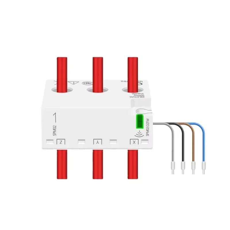 Zemismart 3-phase 4-wire smart energy meter63A Tuya Purple Bee WiFi power monitoring alarm sensor 208V415V smart life APPcontrol
