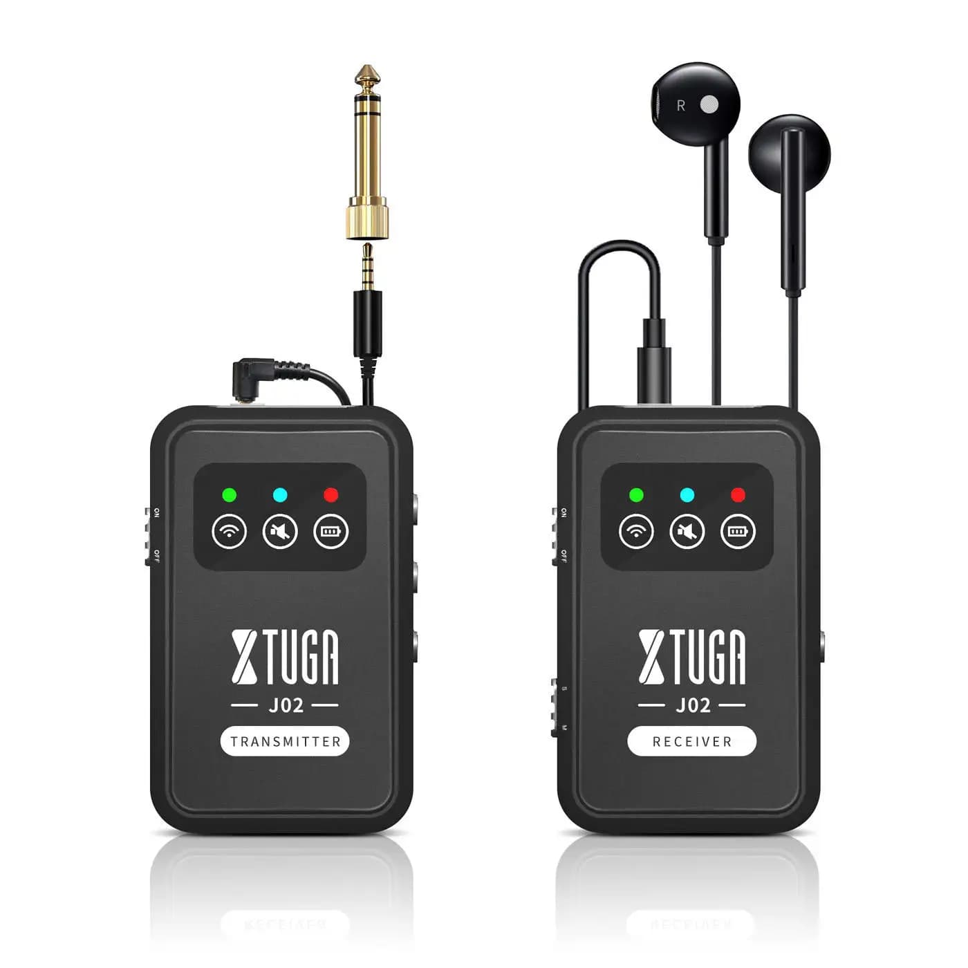 XTUGA 2.4G Automatic Pairing Stereo Mono Wireless in Ear  System With Earphone  in Ear