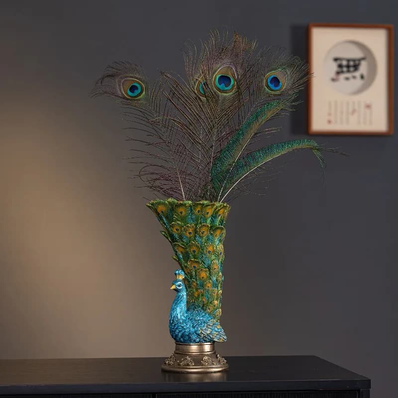 Creative Peacock Vase Decoration Ornaments Modern Home Tabletop Flower Arrangement Flower Pots for Gifts for Friends Вазы