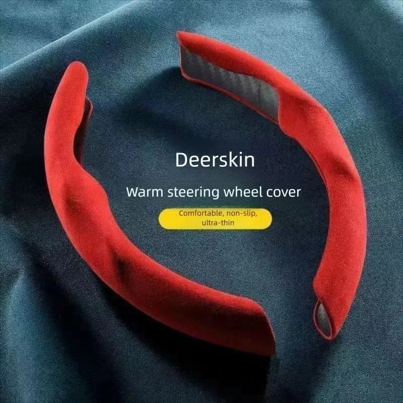 Suede Steering Wheel Cover for Nissan Altima Sentra Rogue Pathfinder Versa Laxima 370Z Murano - Non-Slip Sweat-Absorbent