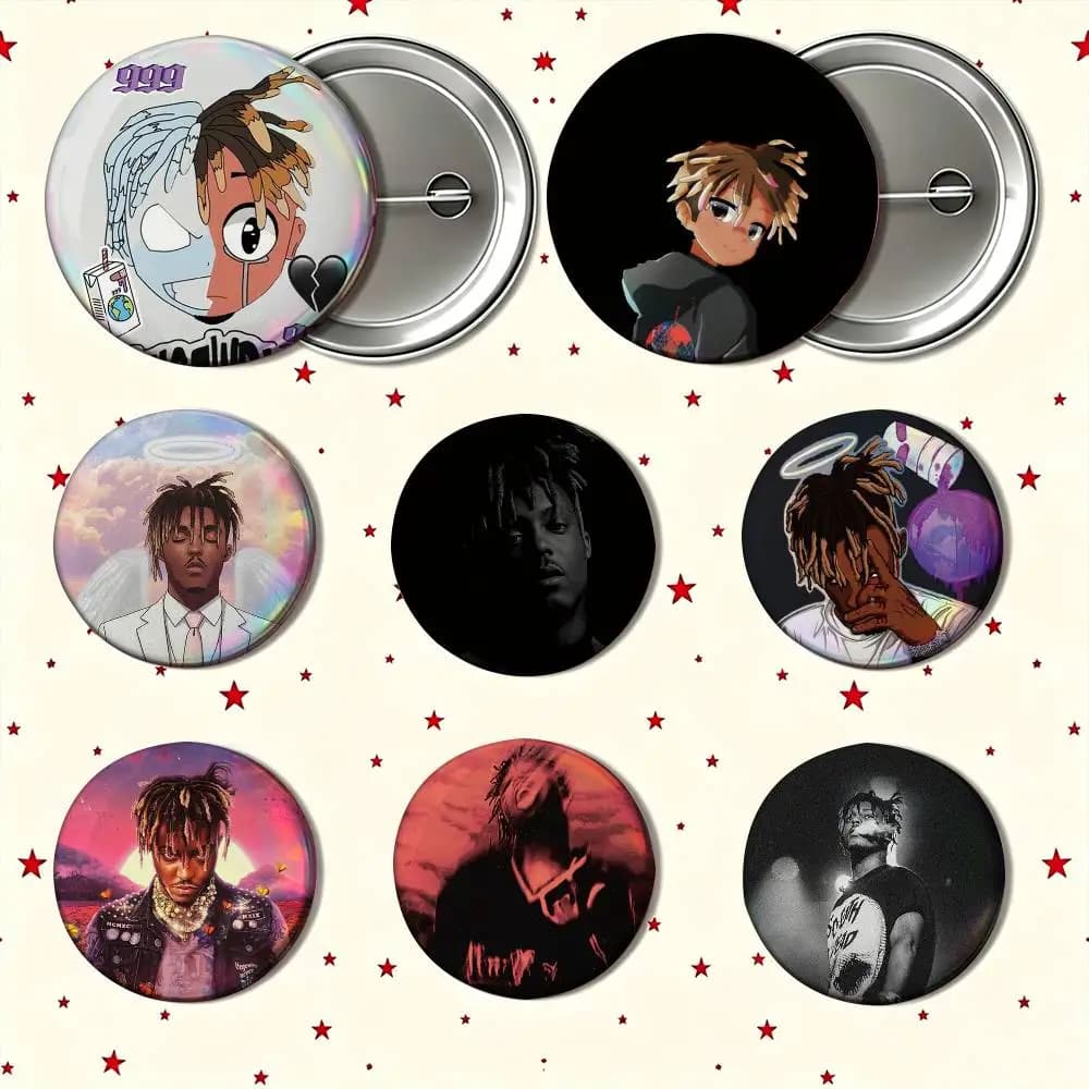 Rapper999 J-Juice W-WRLD Enamel Pin Tinplate Round Brooch Cosplay Nijigen Otaku Culture Badge 25mm 32mm 44mm 58mm