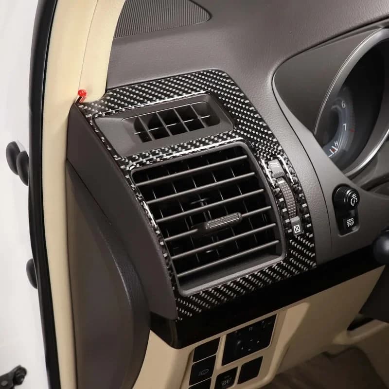 2Pcs Soft Carbon Fiber For Toyota Land Cruiser Prado FJ150 2010-2017 Car Side Air Conditiong Vent Cover Trim Car Accessories