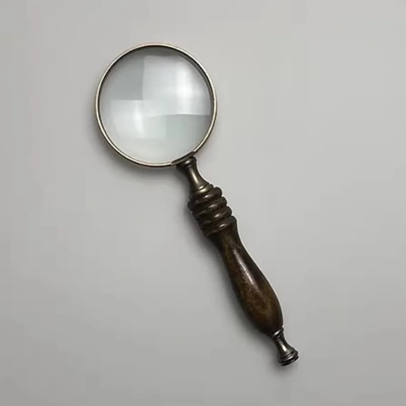 HD Antique Handle Magnifier 10X Reading Magnifying Glass Handheld Loupe For Rocks Map Crossword Puzzle Helping Hands