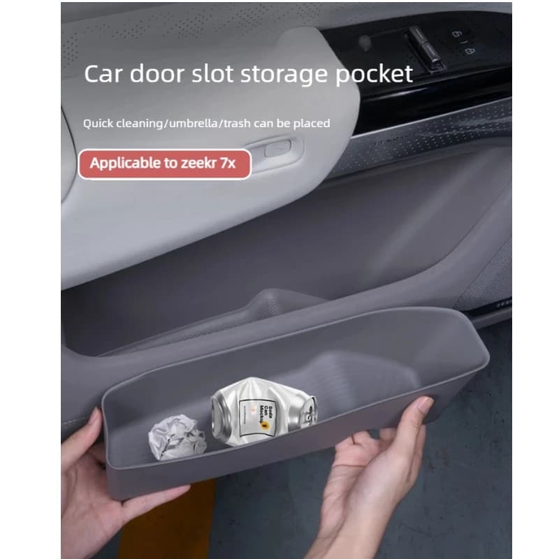 4Pcs for Zeekr 7X Facelift 2025-2026 Car Door Compartment Storage Box Silicone Anti Slip Storage Bucket Car Interior Accessories
