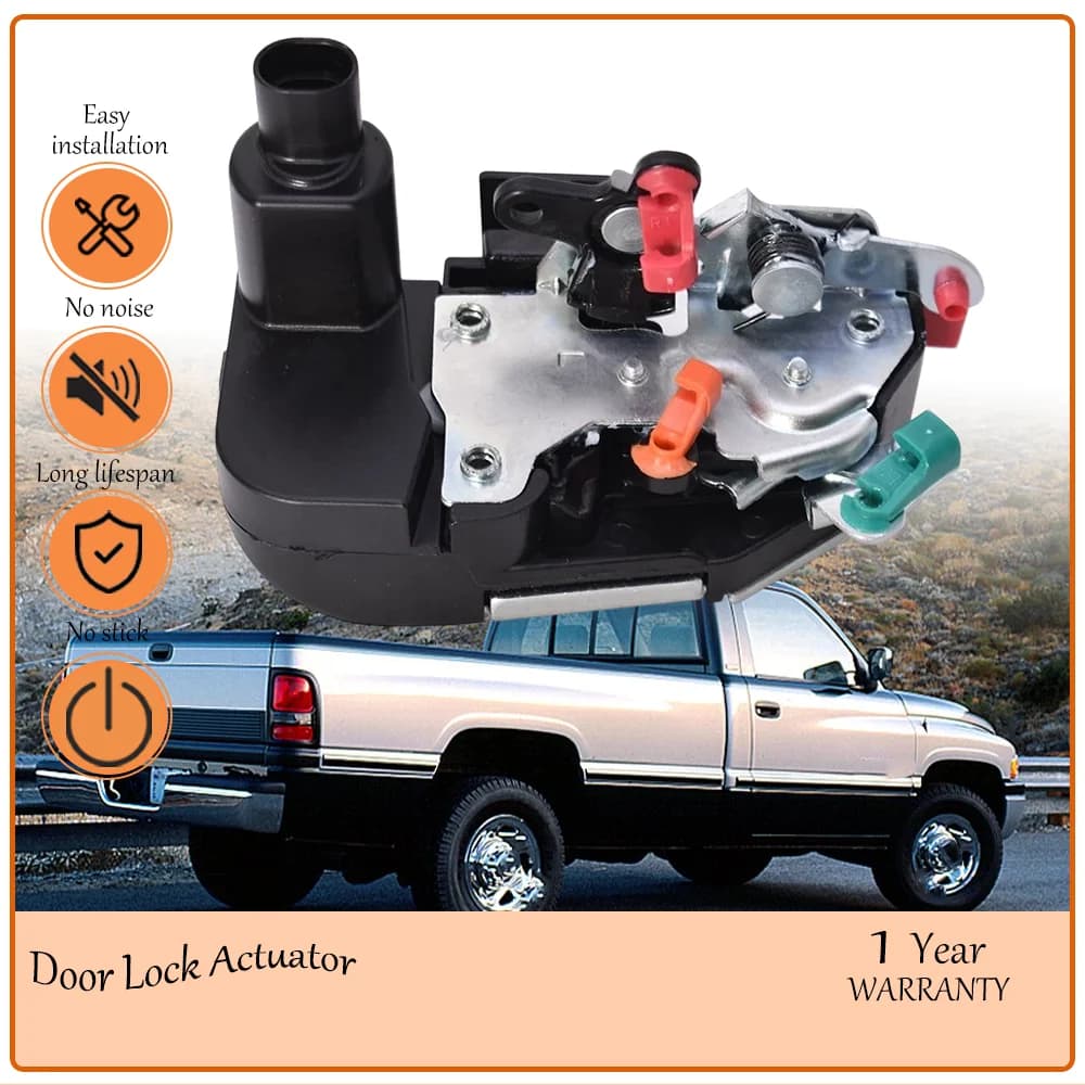 Solid Front Left Door Lock Actuator Fit RAM 1500 2500 3500 1994-2002,Precision Latch Motor OE DLA580 931634 Driver Side Assembly