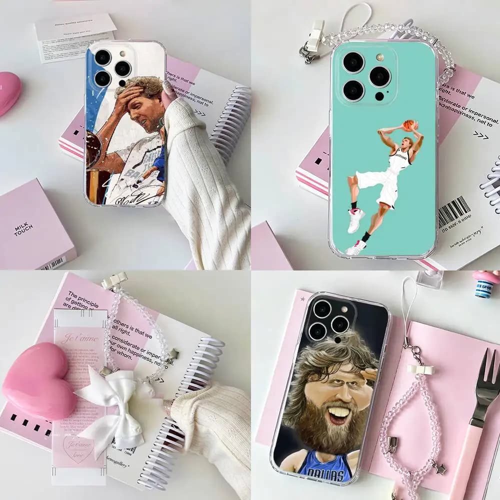 Cartoon Dirk Nowitzki Cell Mobile Shell For case iPhone 17 Air 16 15 14 13 12 11 Pro Max Mini Plus Cover unique phone shell
