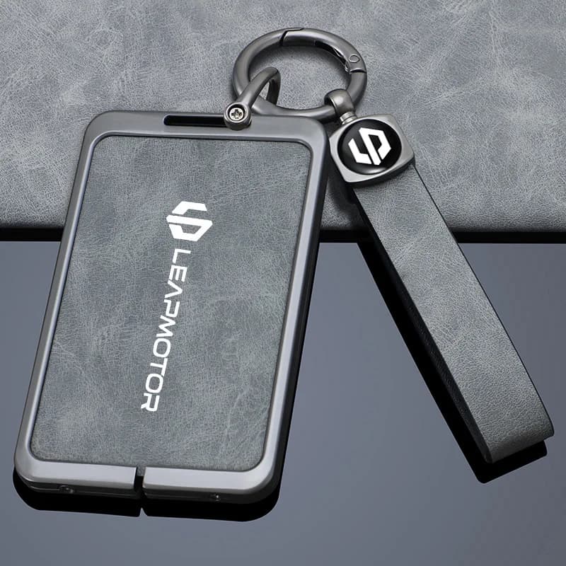 Zinc Alloy Leather Car NFC Card Remote Key Cover Case For Leapmotor C10 C11 C16 Protector Holder Shell Auto Kychain Accessories