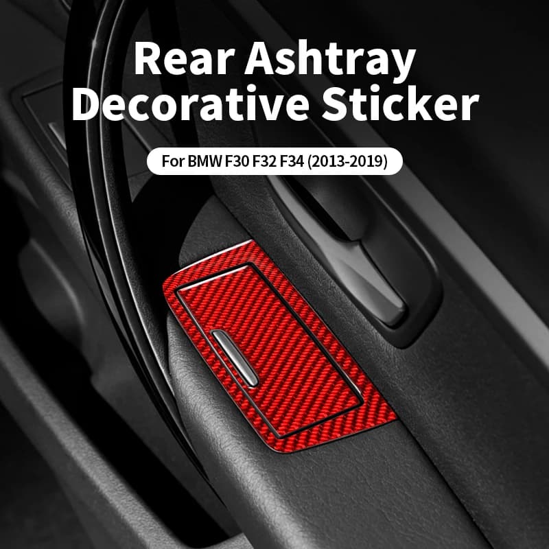 For BMW F30 F32 F34 2013-2019 Car Rear Door Ashtray Panel Frame Decorative Cover Trim Sticker Car Styling Interior Accessories