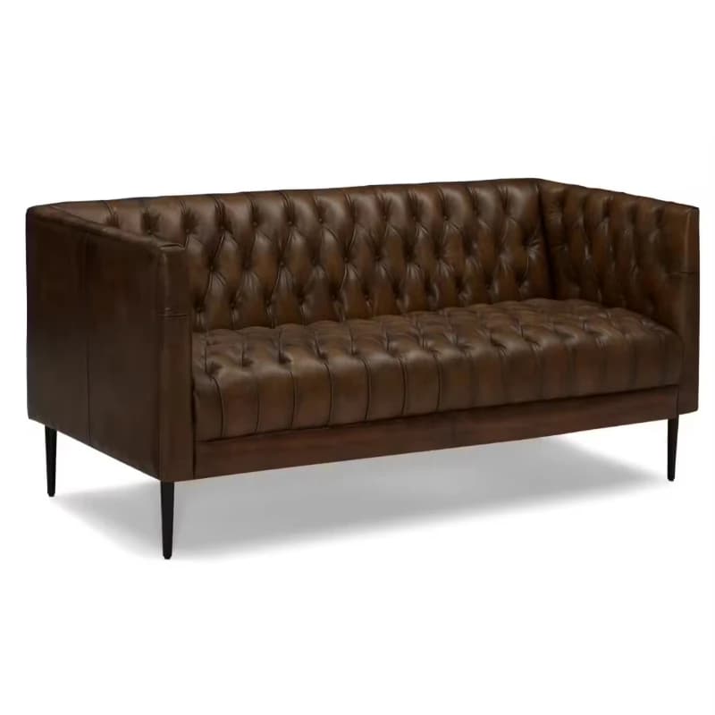 Luxury retro industrial leather sofa recliner, imitation aircraft engine design, hotel bedroom villa furniture