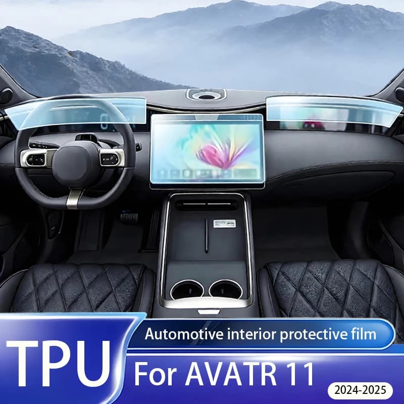 For AVATR 112024-2025 interior LCD anti fingerprint matte TPU film, navigation screen protective film, PPF anti glare accessorie