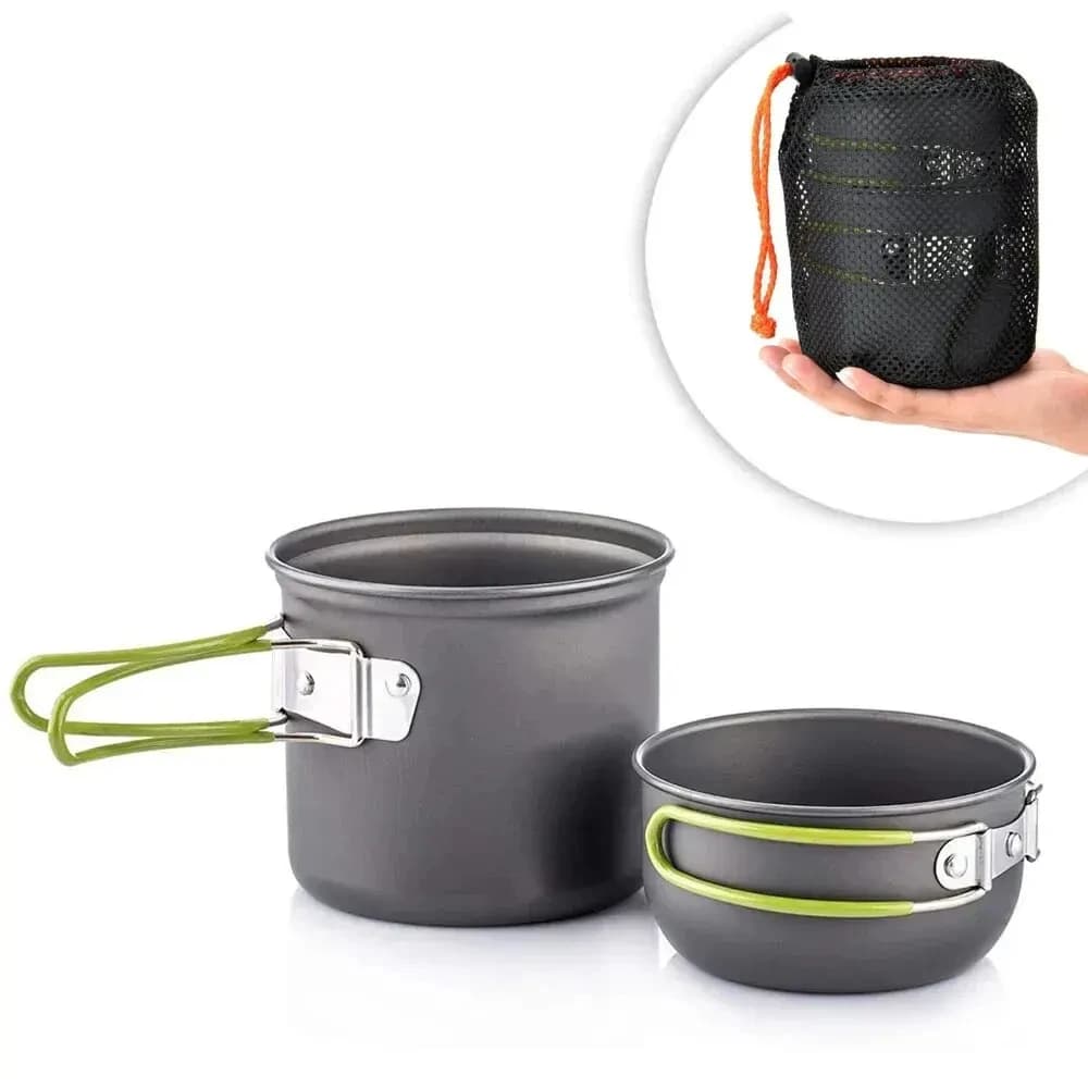 Outdoor Ultralight Camping Pot Set For Hiking Trekking Mount Portable Emergency Field Supplies