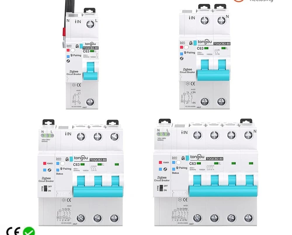 metering intelligent circuit breaker life remote control automatics wireless circuit breaker reclosing switch 63A