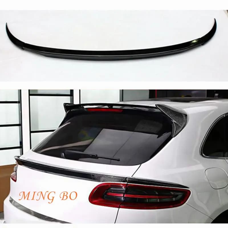 FOR Porsche Macan 2014 2015 2016 2017 Car Rear Trunk Roof Middle Spoiler Wing Carbon Fiber Car Rear Trunk Boot Lip Wing