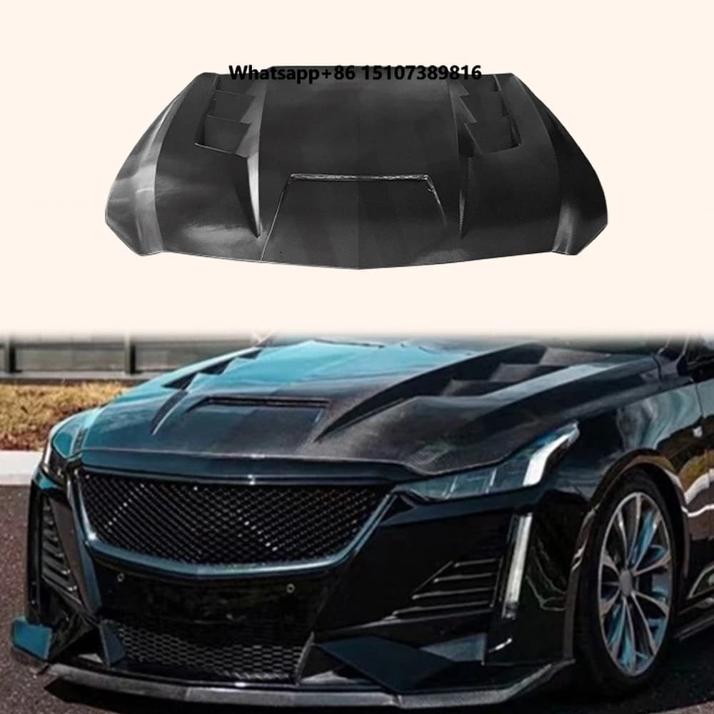 For  CT5 20-26 Carbon Fiber V3 Style Front Vented Cooling Hood