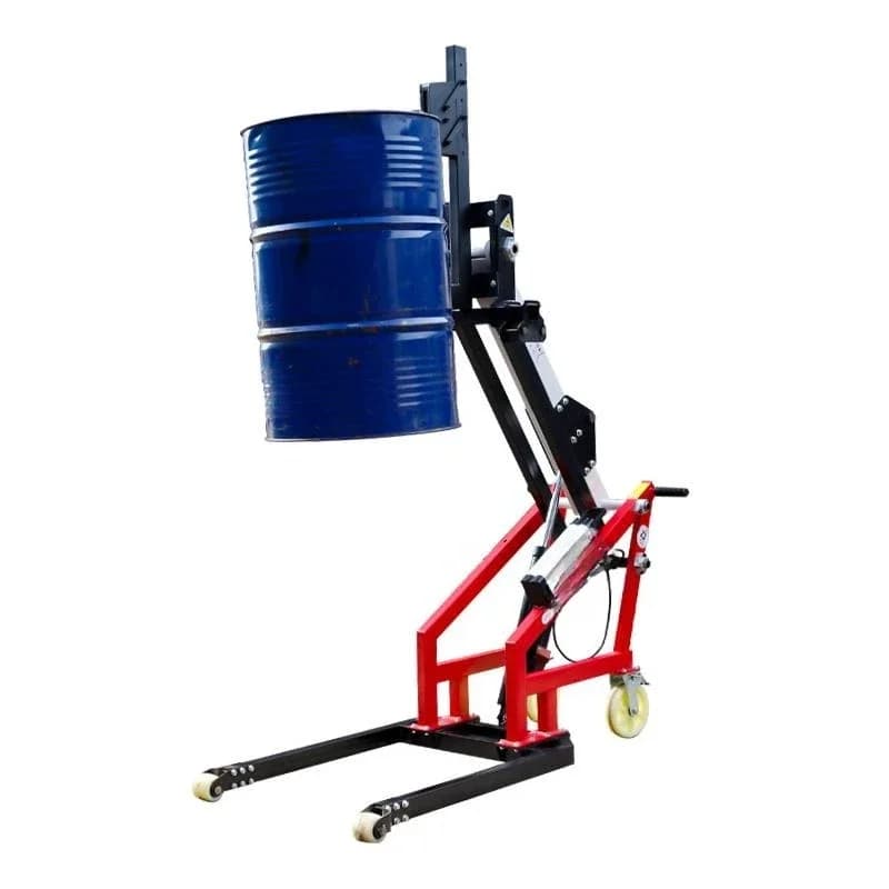 Crank arm loading and unloading truck Electric hydraulic forklift Portable hydraulic drum truck