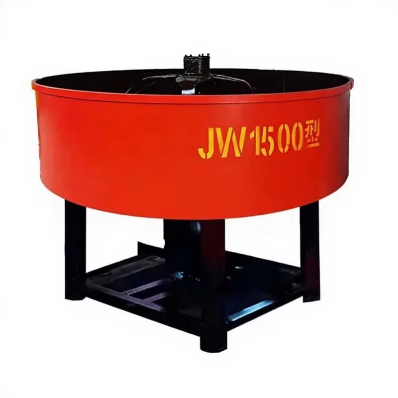 High Efficiency 1000L 1500L 2000L Pan Mortar Mixer Vertical Flat Mouth Stainless Steel Diesel Electric Concrete Mixer Equipment