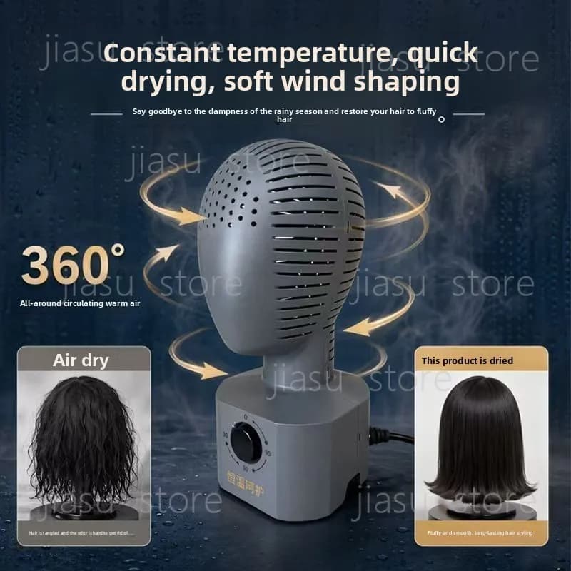 Fast Wig Drying Machine with Large Bracket, Automatic Blower for Wig and Mannequin Hair Head Drying