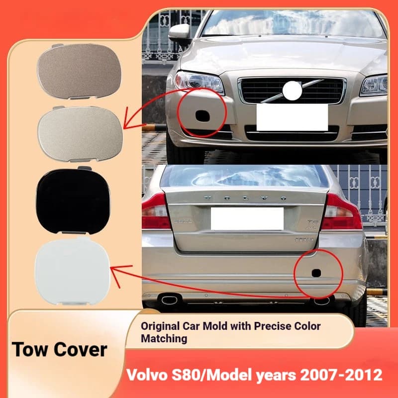Suitable for 07-12 Volvo s80S80L front and rear bumper trailer hook tow cover trailer cover pull cover