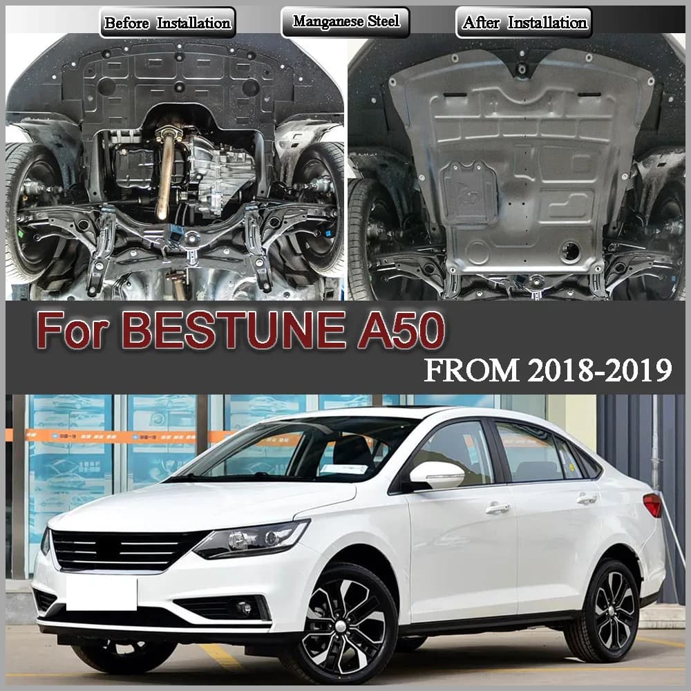For BESTUNE A50 2018-2019 1.5L Car Accessories Black Under Engine Guard Mudguard Board Splash Shield Mud Fender Plate Panel