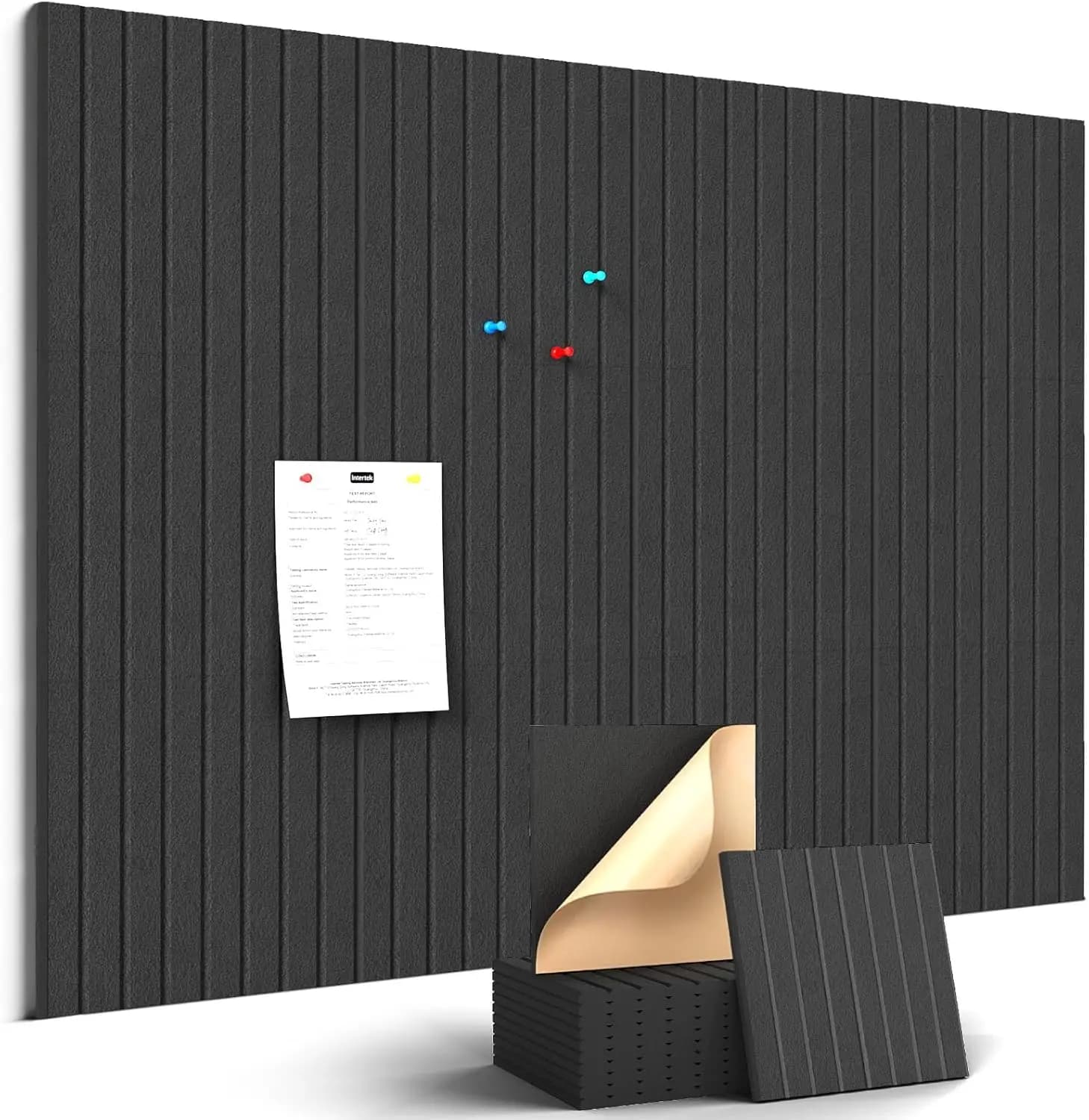 12PCS Large Felt Wall Tiles Cork Board For Home Office Living Room Decoration Bulletin Notice Pared Acoustic Panels Corkboard