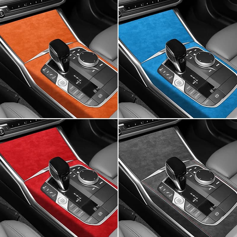Made of Alcantara For BMW 3 Series Car Center Console Panel Cover Trim Frame Sticker Car Premium Interior Tuning Accessories