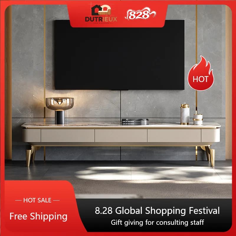 Drawers Simple Tv Cabinet Luxury Storage Design Living Room Tv Cabinet Modern Nordic Unique Fernseher Tisch Furniture For Home