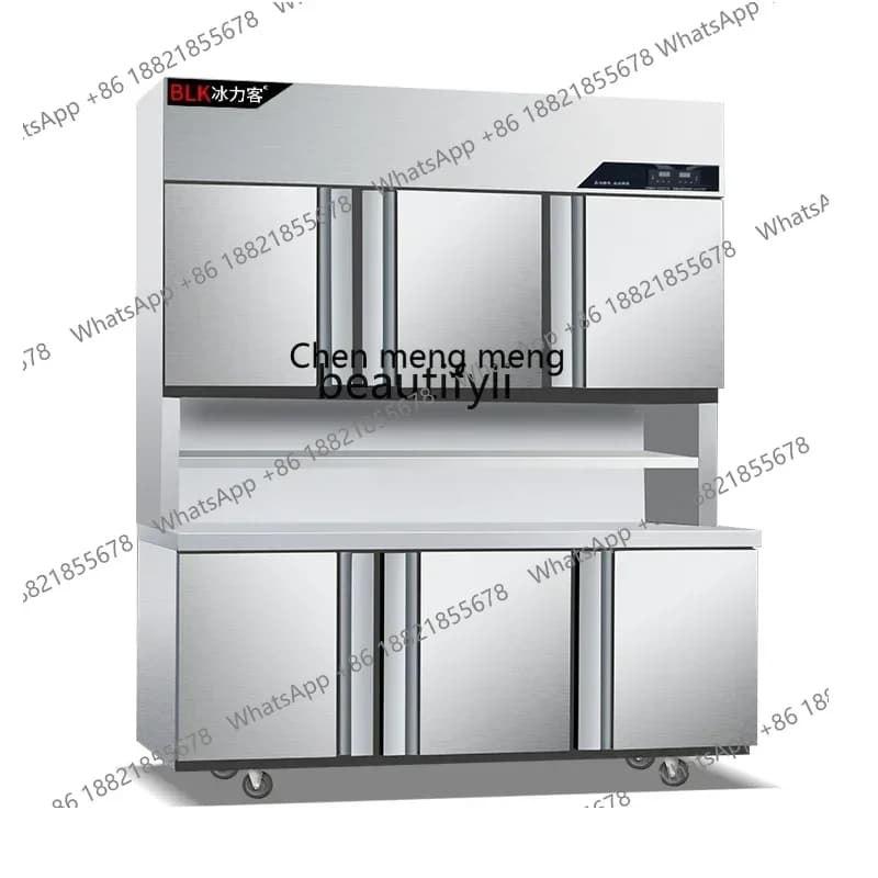 182Q workbench, freezer display cabinet, commercial kitchen, fresh-keeping stainless steel intelligent all-in-one machine