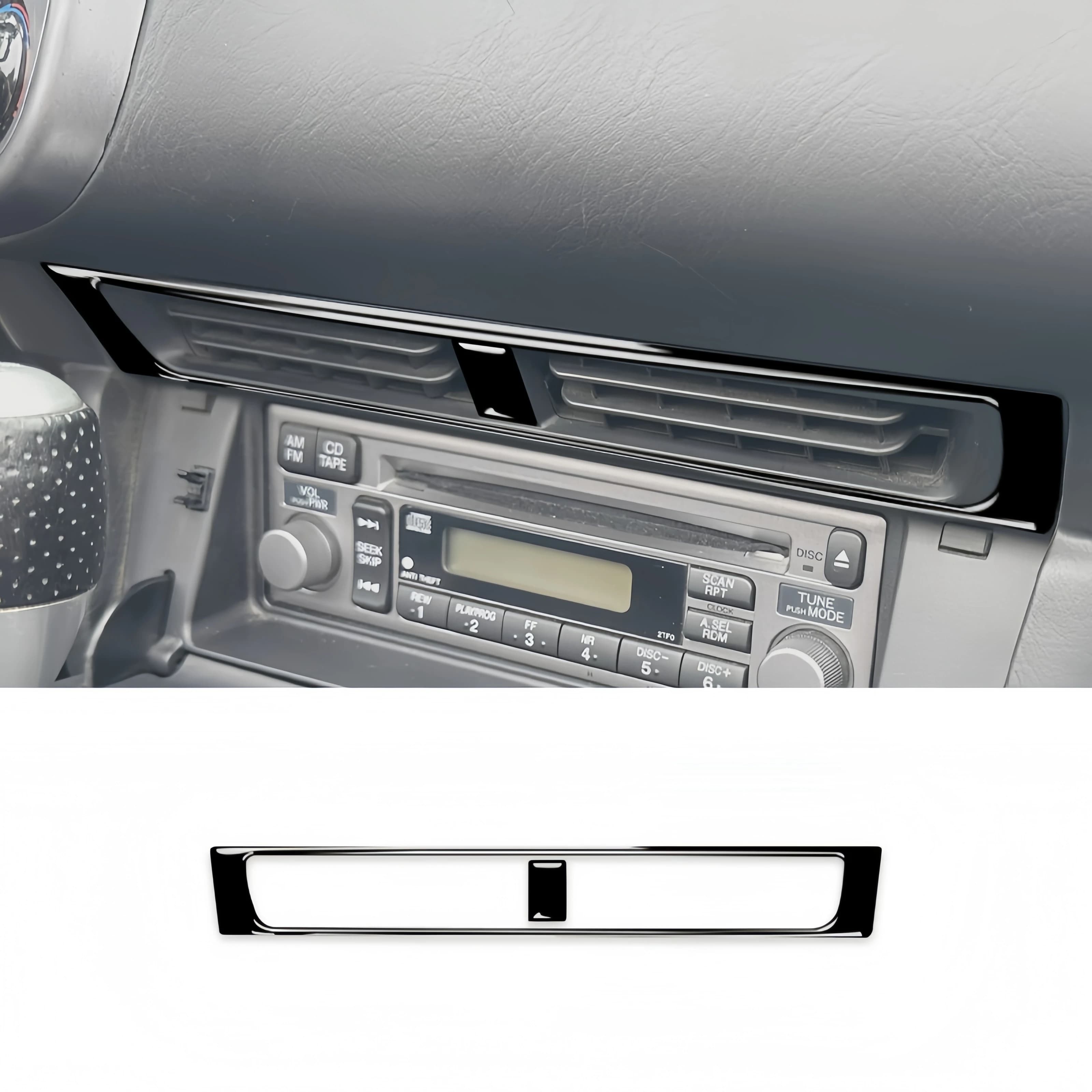 For Honda S2000 AP1 AP2 2000-2009 Piano Black Car Interior Central Air Vent Outlet Frame Trim Cover Decor Sticker Accessories