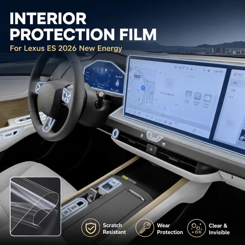 For Lexus ES 2026 New Energy Interior Protection Film Center Console Screen Protector Trim Modification Accessory