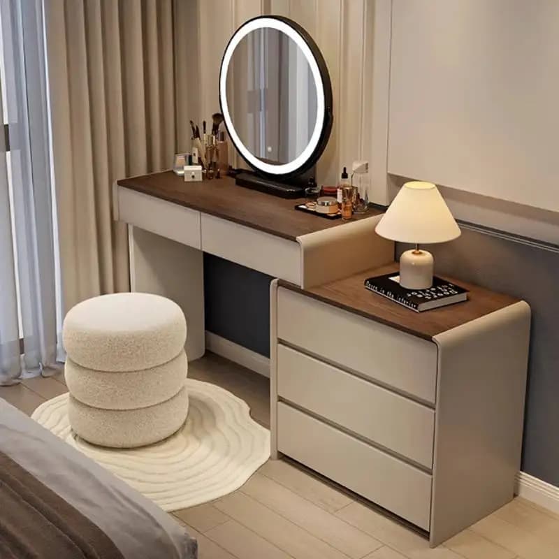 Luxury Simple Vanity Table Dest Storage European Long Modern Dressing Table Drawer Corner Penteadeira Furnitures For Bedroom