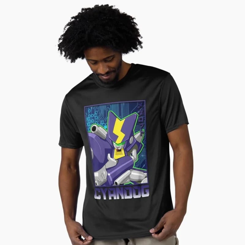 Cyandog Classic Cyber Mecha Manga Graphic clothes 0422 Anime Medabots Metabee Robot t shirt Short sleeve All size tops S-6XL