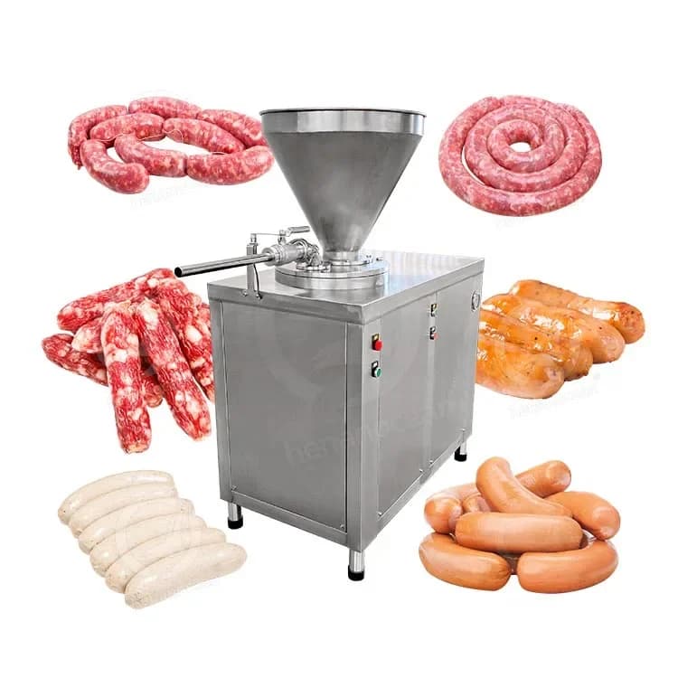 Stainless Steel Home Use Automatic Small Electric Hydraulic Meat Processing Sausage Stuffer Filling Making Machine