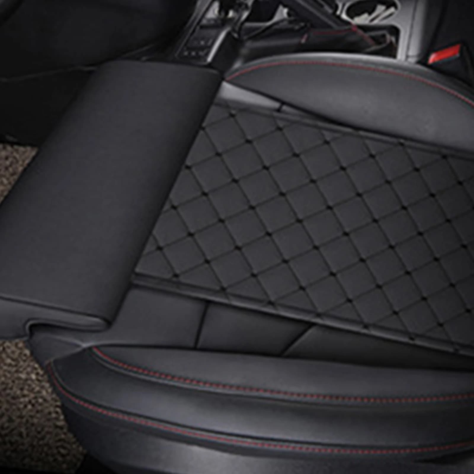 Car Seat Extender Leg Cushion For Driver Leather Universal Leg Support Pillow Cover Memory Foam Auto Seat Extender Padding Mat