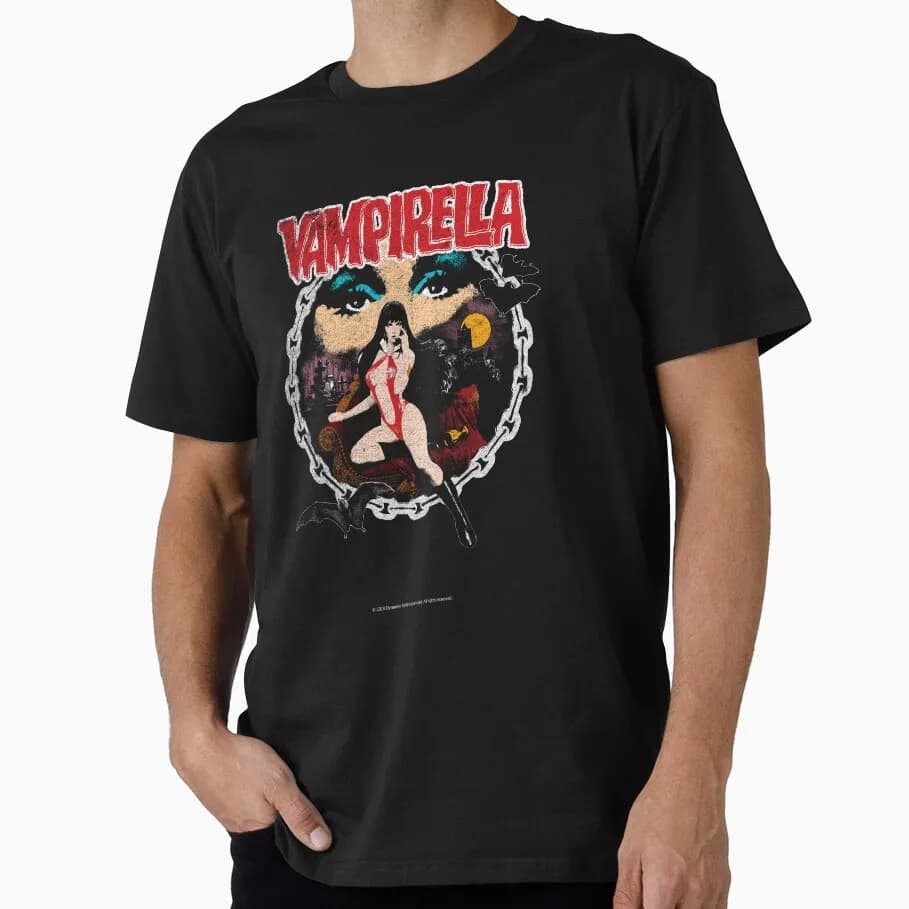 Vampirella 80s horror movie Elvira Mistress Of The Dark Gift t shirt 100% cotton print Graphic Clothes All size S-6XL tops