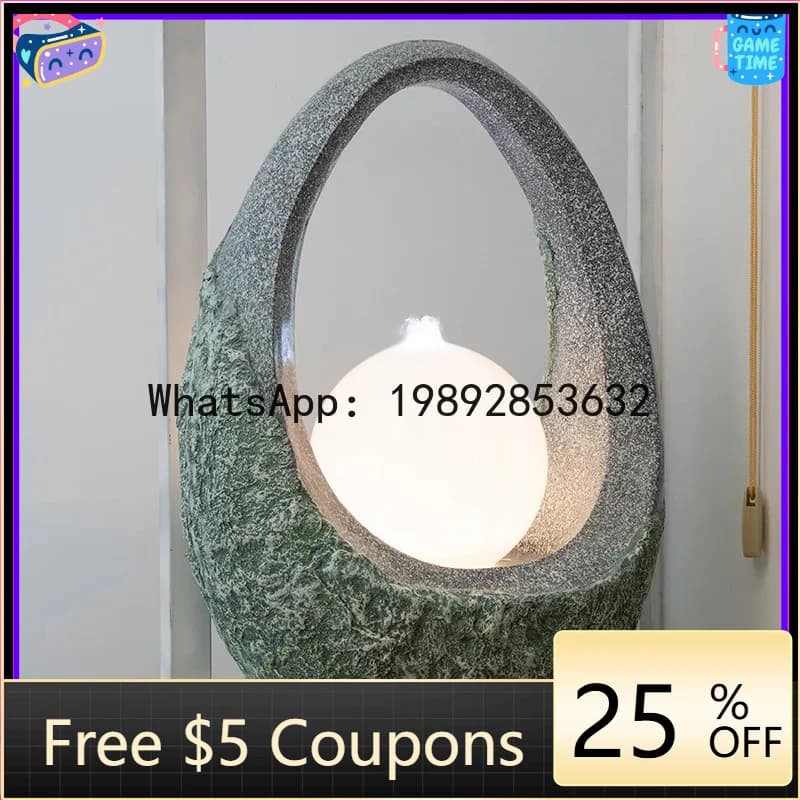 AB European Style Flowing Water Ornament Modern Light Luxury Flowing Water Home Living Room Circulating Fountain Wealth
