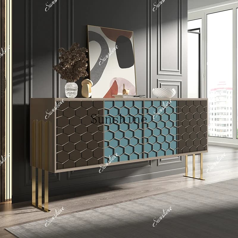 Italian light luxury simple modern kitchen tea storage/living room high-end paint cabinet  FT