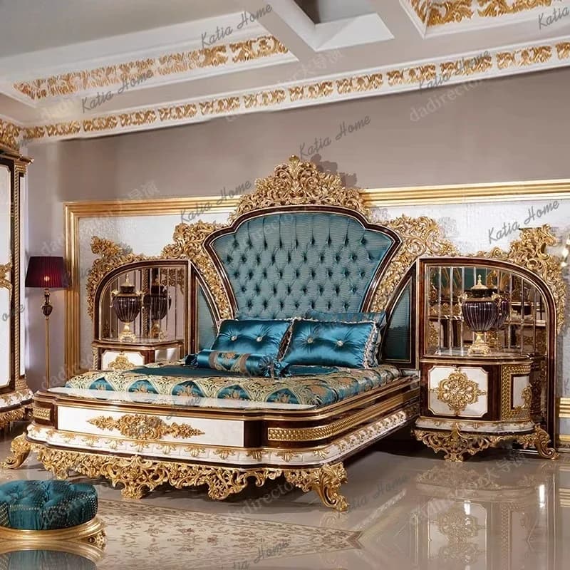 European Princess Bed Sleeping Aesthetics Wedding High Quality Adult Unusual Designer Bed Bedroom Fashion