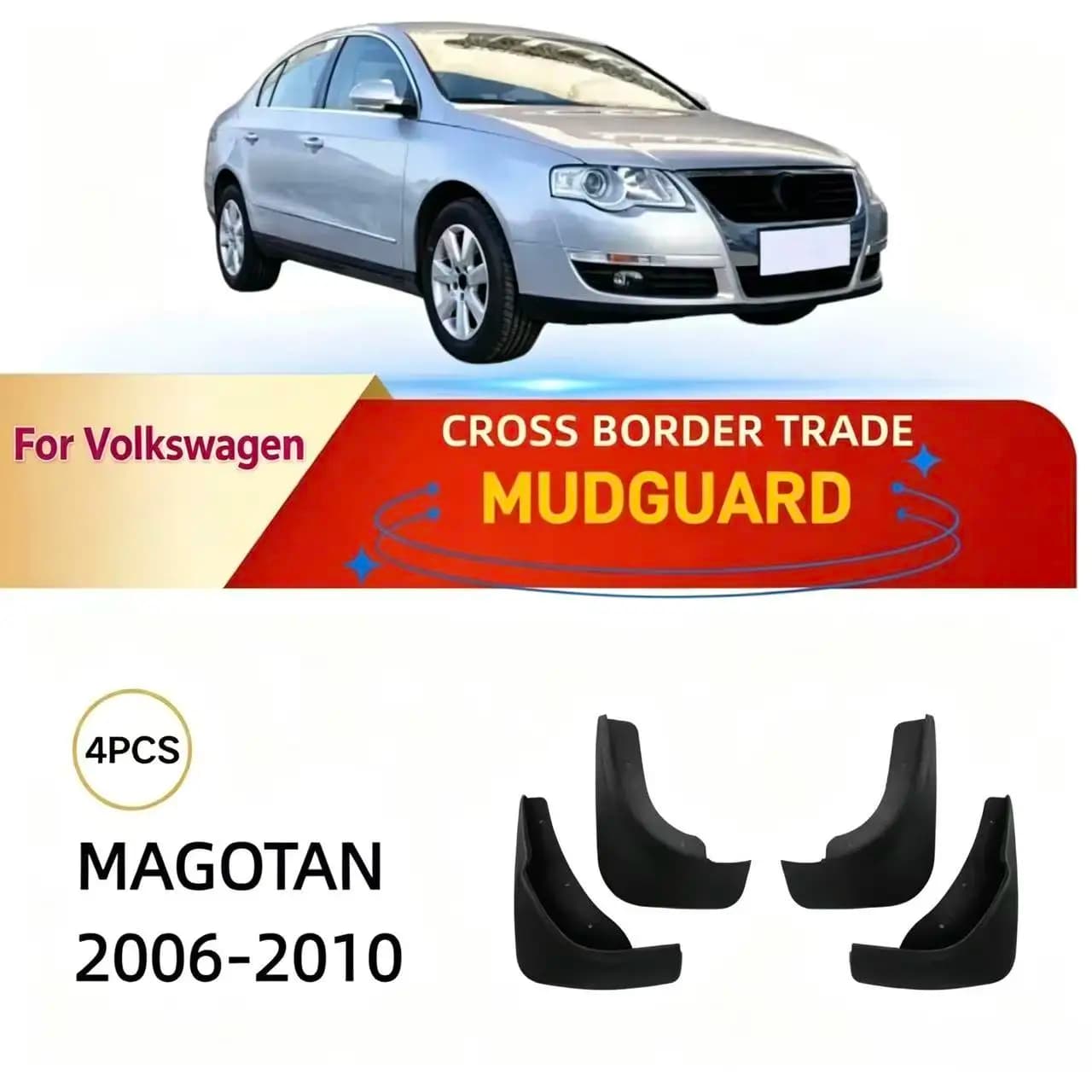 For Volkswagen Magotan 2006-2010 Car Mudguards No Drilling Splash Mud Guards Fender Liners Wheel Exterior Protector Accessories