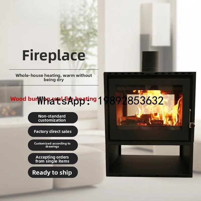 XX Carbon Steel Wood-Burning Fireplace for Home Use, B&B, Villa, Living Room Heater, Outdoor Heating Stove
