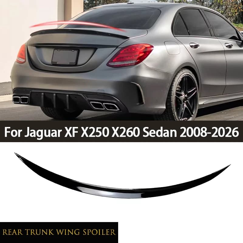 Car Exterior Tuning Rear Trunk Lid Spoiler Wing Stickers For Jaguar XF X250 X260 Sedan 2008-2026 Auto Accessories
